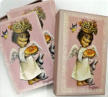 Estampas comunión Ferrándiz “Angelito con pan y uvas” (Caja 50 uds)