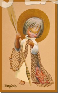 Estampas comunión Ferrándiz “Jesús pescador” (Caja 50 uds)