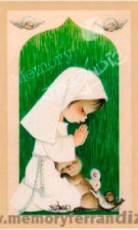 Estampas comunión Ferrándiz “Serie verde Niña” (Caja 50 uds)