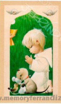 Estampas comunión Ferrándiz “Serie verde Niño” (Caja 50 uds)