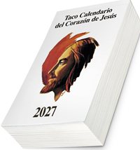 Taco calendario 2027 del Corazón de Jesús (clásico)