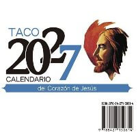 Taco calendario 2027 del Corazón de Jesús (Mesa sin soporte)